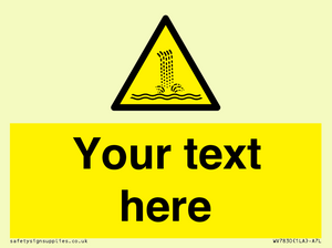 Custom warning artificial waterfall